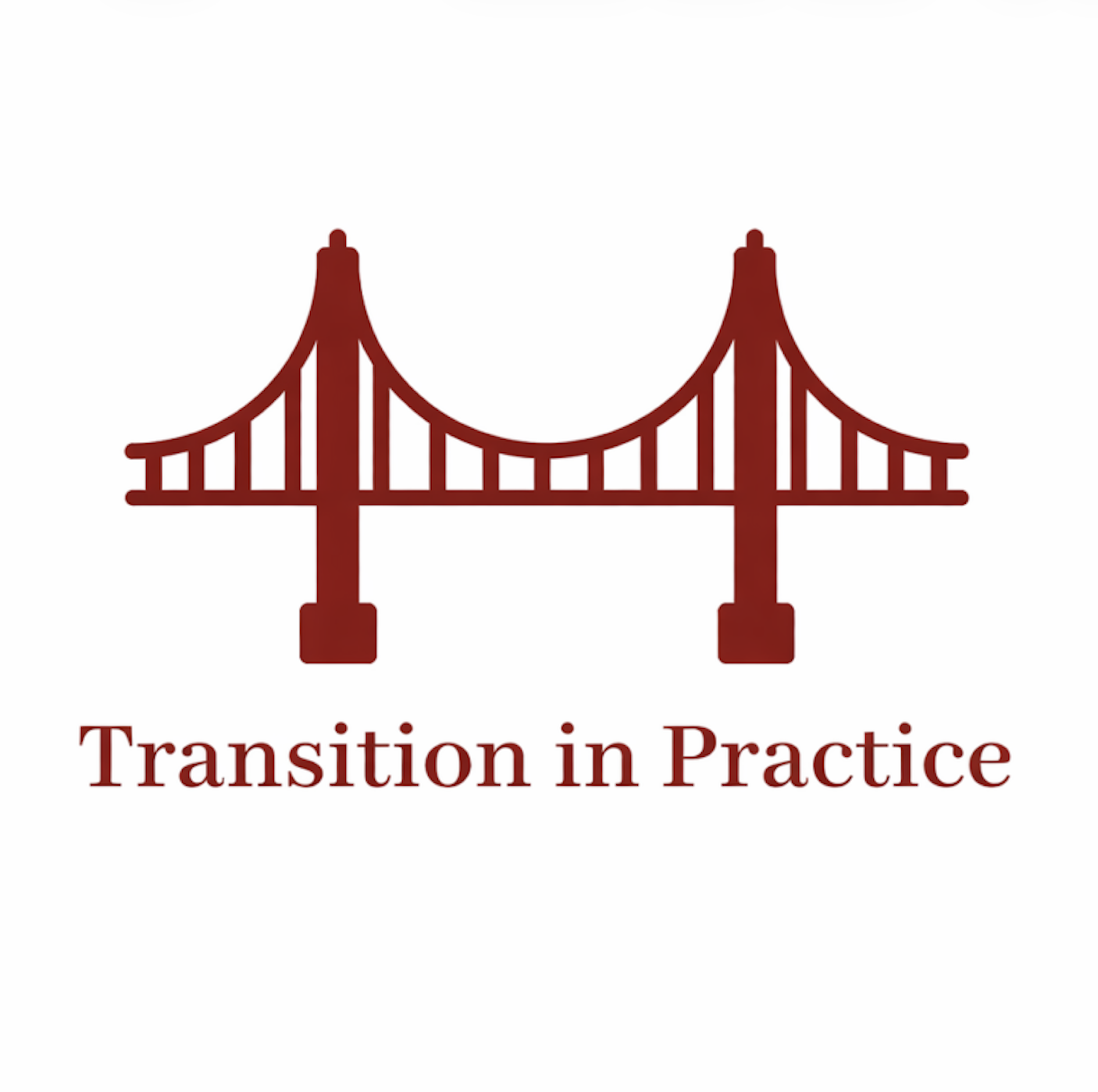 Cover Image of Transition in Practice. A bridge with the journal title.